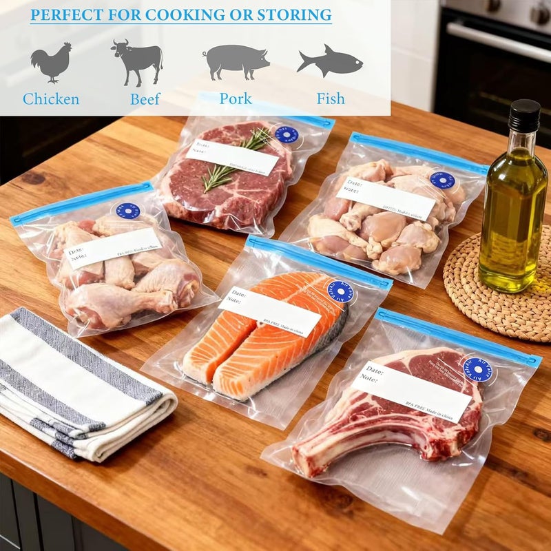 daarcin 10pcs 12.6x17.72in/32x45cm Extra Large Sous Vide Bags BPA Free Reusable Vacuum Sealer Bags Keep Food Fresh - Image 4